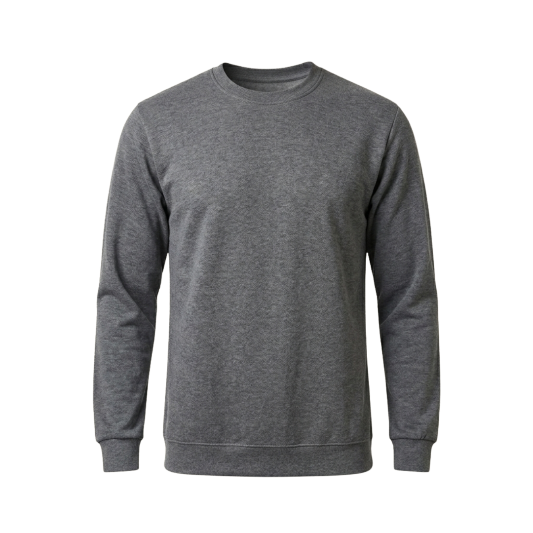 İki İplik Sıfır Yaka Sweatshirt
