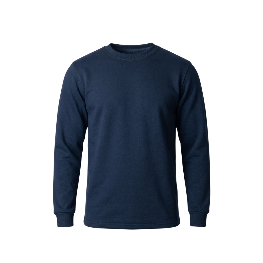 İki İplik Sıfır Yaka Sweatshirt