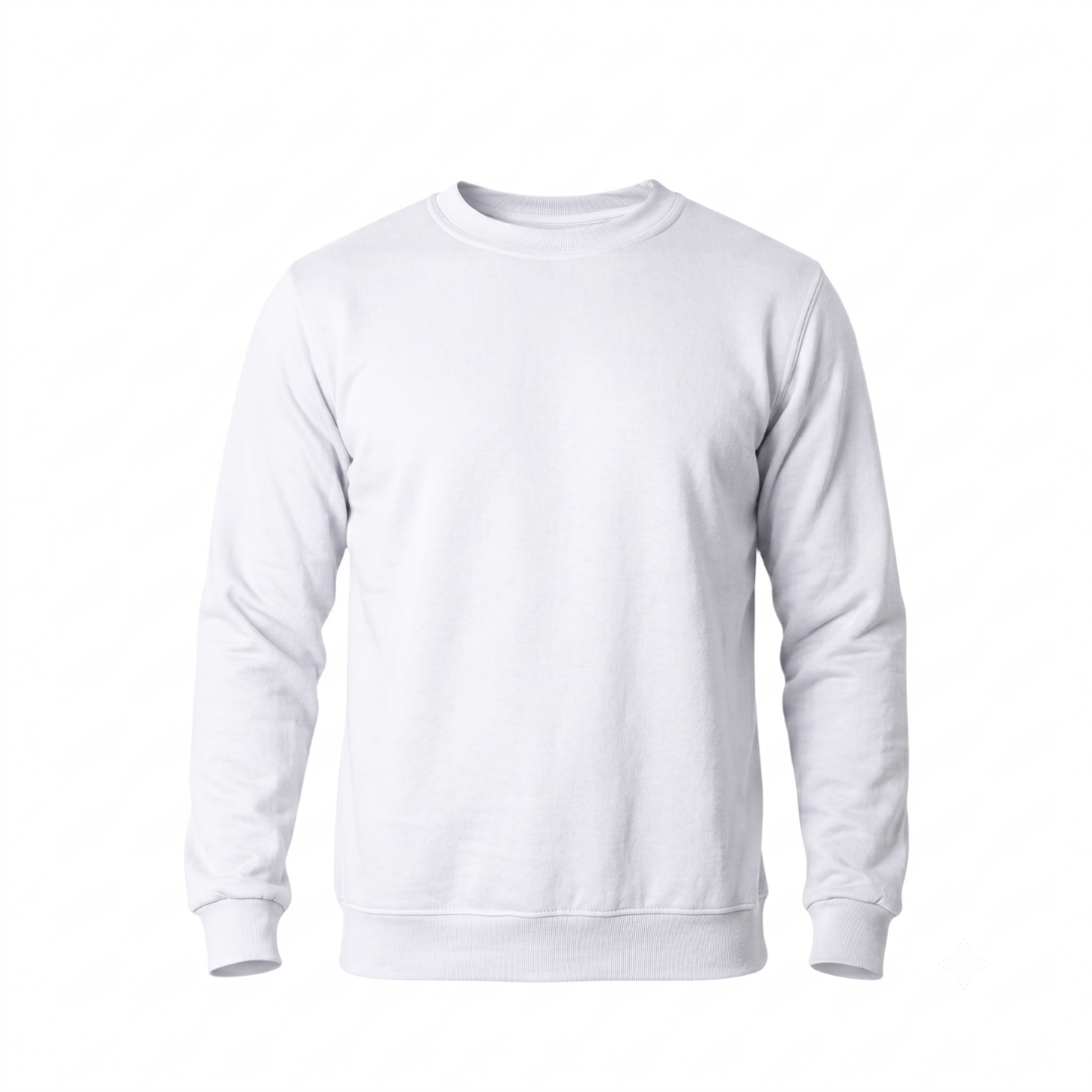 Üç İplik Şardonlu Sıfır Yaka Sweatshirt